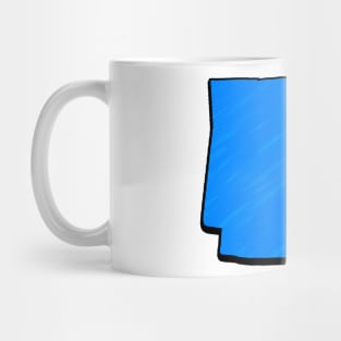 Bright Blue Arkansas Outline Mug